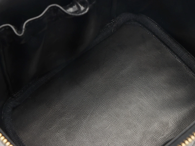 CHANEL シャネル バニティバッグ 縦型バニティ ブラック/ゴールド金具 キャビア A01998【472】YY