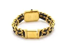 T012 シャネル プルミエールL H0001 GP×レザー クォーツ シャネル