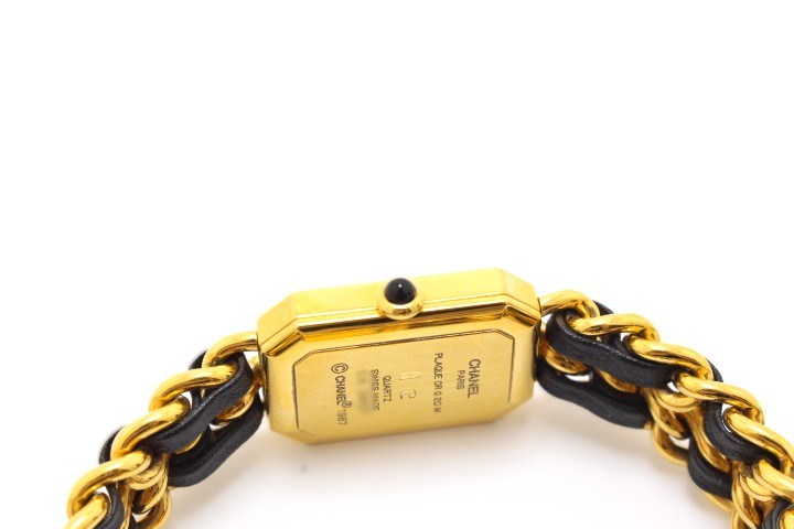 CHANEL シャネル プルミエールL H0001 GP/レザー ブラック文字盤
