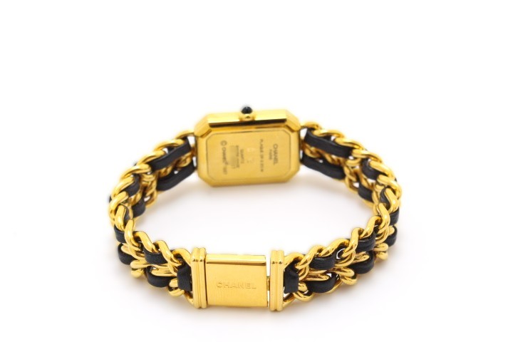 CHANEL シャネル プルミエールL H0001 GP/レザー ブラック文字盤