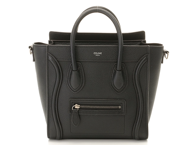 CELINE ラゲージ ナノ 黒 CELINE セリーヌ ラゲージ ナノショッパー ブラック レザー