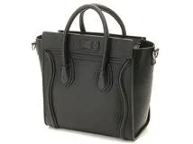 CELINE セリーヌ ラゲージ ナノショッパー ブラック レザー