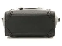 CELINE セリーヌ ラゲージ ナノショッパー ブラック レザー