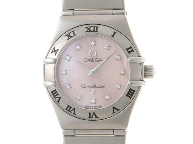 OMEGA オメガ コンスレレーション ミニ 1562.65 SS ピンクシェル文字盤  