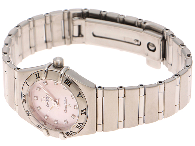 OMEGA オメガ コンスレレーション ミニ 1562.65 SS ピンクシェル文字盤  