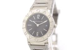 BVLGARI  ブルガリ ブルガリブルガリ BB26SS SS ステンレススチール ブラック文字盤 クォーツ 【460】2148103872723