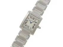 CARTIER　カルティエ　タンクフランセーズSM　クォーツ　レディース　SS　ホワイト　W51008Q3　【432】　【2148103872761】