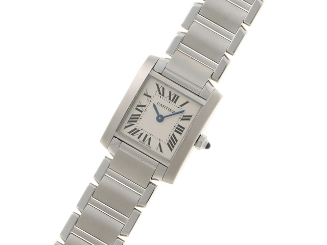 CARTIER カルティエ タンクフランセーズSM クォーツ レディース SS ホワイト W51008Q3 【432】 【2148103872761】