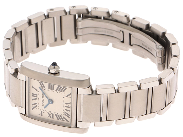 CARTIER カルティエ タンクフランセーズSM クォーツ レディース SS ホワイト W51008Q3 【432】 【2148103872761】
