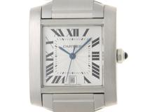 Cartier　カルティエ　タンクフランセーズLM　W51002Q3　シルバー文字盤　メンズ腕時計　自動巻き　オートマチック　SS【431】