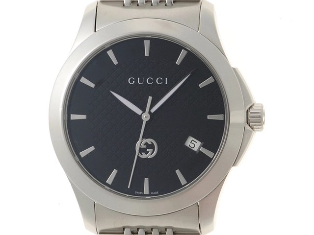 GUCCI アナログ時計 ブラックダイヤル org.jpg