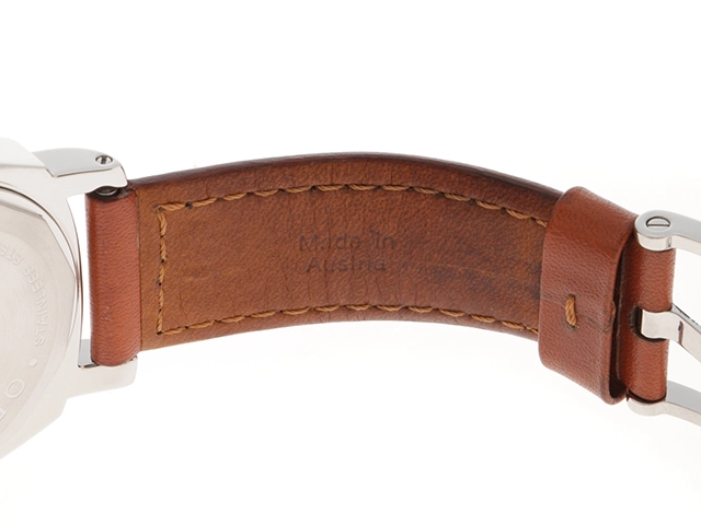 PANERAI パネライ 腕時計 1999年並行品 ルミノールGMT PAM00023 ステンレススティール/革 ブラック文字盤 自動巻き【472】SJ