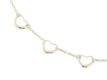TIFFANY&CO ティファニー 5連オープンハート ネックレス/SV/3.8g