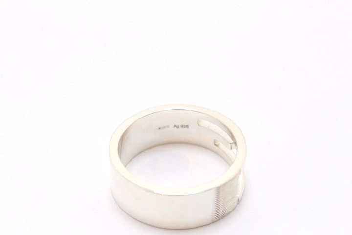 GUCCI グッチ ブランテッドGリング 指輪 925 SV シルバー 21号 【460】2148103873706