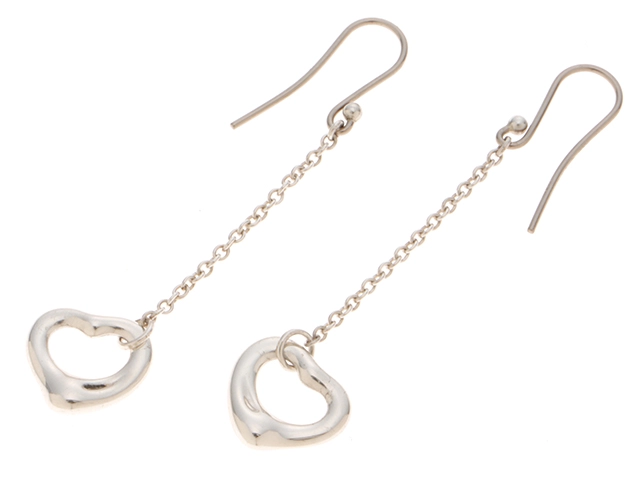 ✨極美品✨ TIFFANY&Co ティファニー 　オープンハート ドロップピアス TIFFANY&Co[ティファニー] オープン ハート ドロップ ピアス