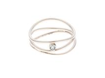 TIFFANY＆CO ティファニー エルサ・ペレッティ ウェーブ３ロウリング 指輪  指輪 60408319 SV シルバー アクアマリン  日本サイズ15号 【460】2148103873744A