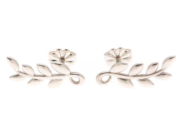 Tiffany & Co. ピアス　オリーブ　フープ　リーフ　シルバー 楽天市場】Tiffany&Co. ティファニーオリーブリーフフープピアス