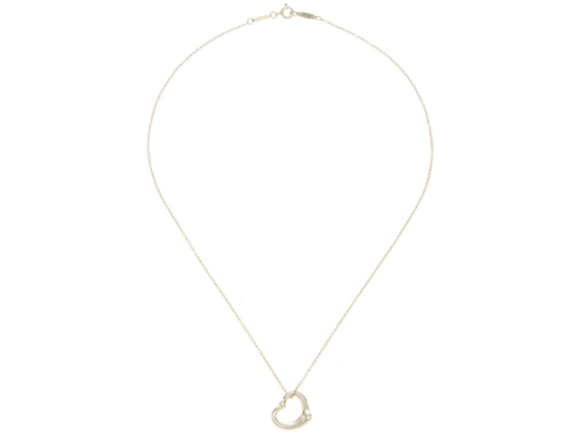 TIFFANY&CO ティファニー オープンハートネックレス SV 2PD 約