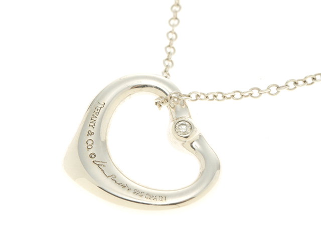 TIFFANY&CO ティファニー オープンハートネックレス SV 2PD 約