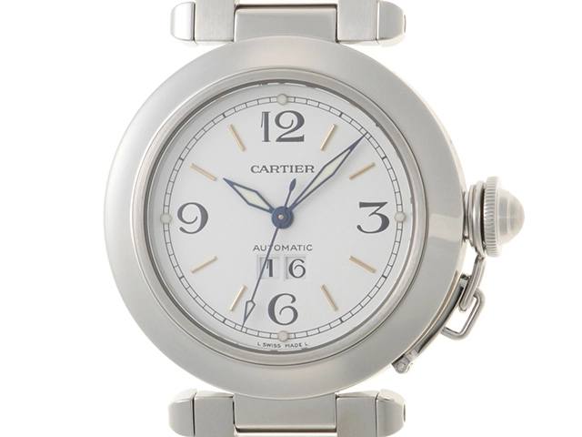 Cartier カルティエ パシャ ドゥ カルティエ ビッグデイト 自動巻き時計 Cartier カルティエ パシャC ビッグデイト SS ホワイト文字盤
