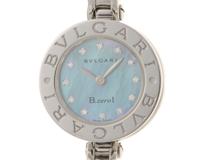 BVLGARI ブルガリ B-zero1 ビーゼロワンウォッチ Sサイズ BZ22S SS ステンレススチール ブルーシェル12Pダイヤモンド文字盤 クォーツ 【460】2148103874628