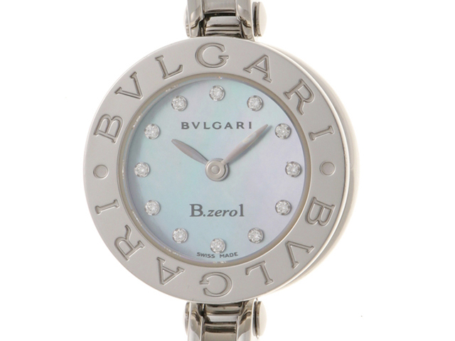 BVLGARI ブルガリ B-zero1 12ポイントダイヤ ブルーシェル 文字盤