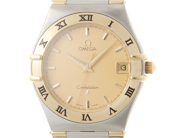 OMEGA ゴールド 腕時計 オメガ 革ベルト コンステレーション レザー OMEGA/オメガ】 コンステレーションデイト32mm 腕時計 K18
