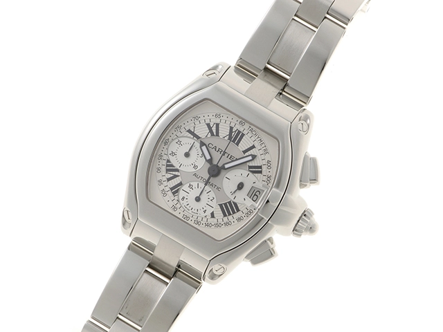 Cartier  カルティエ　ロードスター クロノグラフ XL　W62006X6　SS　シルバー　メンズ　自動巻き2148103874857【432】