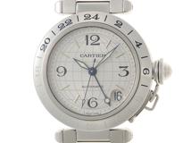 Cartier　カルティエ　パシャC　メリディアン　W31029M7　ステンレス　GMT　男女兼用自動巻時計【473】