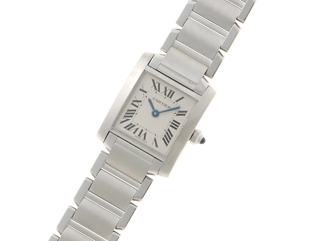 Cartier カルティエ タンクフランセーズSM レディース腕時計 ステンレススチール クォーツ ホワイト文字盤 W51008Q3 2148103874871 【205】