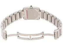 Cartier カルティエ 時計 タンクフランセーズ SM W51008Q3 アイボリー ステンレススチール レディース クオーツ 研磨済み
