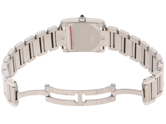 Cartier カルティエ 時計 タンクフランセーズ SM W51008Q3 アイボリー ステンレススチール レディース クオーツ 研磨済み