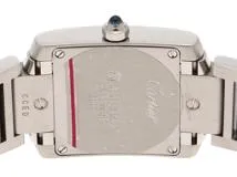 Cartier カルティエ 時計 タンクフランセーズ SM W51008Q3 アイボリー ステンレススチール レディース クオーツ 研磨済み