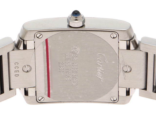 Cartier カルティエ 時計 タンクフランセーズ SM W51008Q3 アイボリー ステンレススチール レディース クオーツ 研磨済み