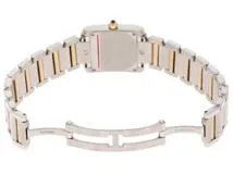 Cartier　カルティエ　タンクフランセーズSM　W51007Q4　K18/SS　ホワイト文字盤　女性用クオーツ時計【473】