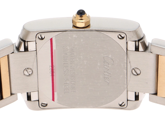 Cartier カルティエ タンクフランセーズSM W51007Q4 K18/SS ホワイト文字盤 女性用クオーツ時計【473】