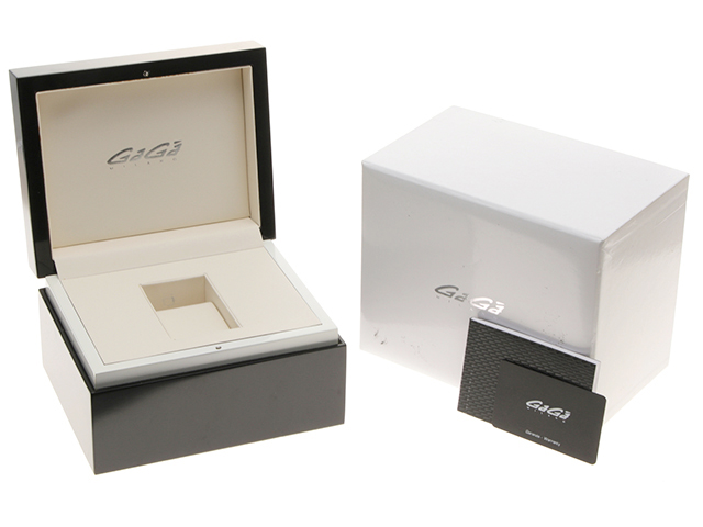 GAGA MILANO マヌアーレ 白ベルト 手巻き式 箱付 C006107 GaGa MILANO ガガ ミラノ メンズ 手巻き マヌアーレ48 5010