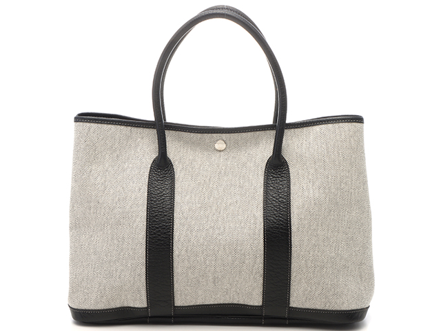 HERMÈS グレー トートバッグ HERMES エルメス トートバッグ ガーデンパーティPM グレー