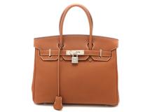 HERMES　エルメス　バーキン30 　ハンドバッグ　ゴールド/SV　□F　約2002年　433