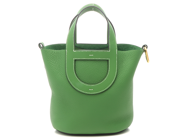エルメス トレイ シェークダンクル HERMES エルメス インザループ18 ヴェールユッカ ゴールド金具