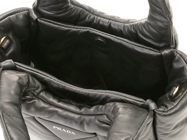 PRADA プラダ 2wayバッグ ブラック レザー 1BA359【472】YY の