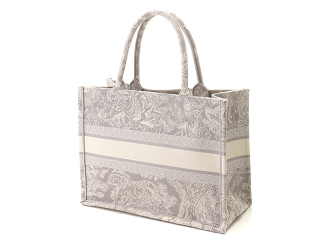 【洗練の2カラー展開】DIORBookToteミディアムネイビー＆グレー Christian Dior Blue Oblique Velvet Medium Book Tote