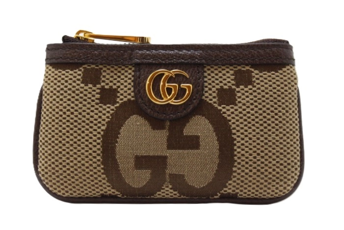 GUCCI ベージュ レザー キーケース グッチレディース 財布・小物〔GGマーモント〕レザー キーケース