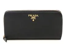 PRADA プラダ　長財布　サフィアーノ　ラウンドジップ　ブラック　箱付き PRADA プラダ ラウンド ファスナー長財布 ブラック サフィアーノ