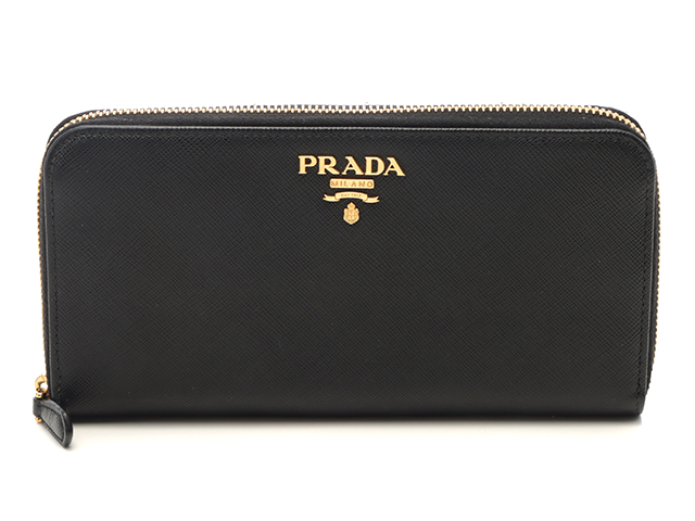 PRADA プラダ 長財布 サフィアーノ 黒 2084 PRADA プラダ ラウンド ファスナー長財布 ブラック サフィアーノ