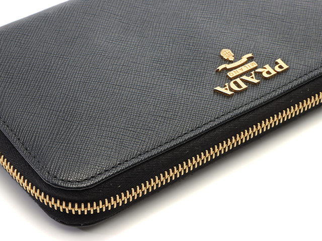 ⭐️美品⭐️PRADA 長財布 サフィアーノ ラウンドファスナー ブラック PRADA プラダ ラウンド ファスナー長財布 ブラック サフィアーノ