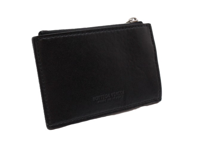 BOTTEGA VENETA ブラックレザー コインケース　フロッグ　ガマグチ BOTTEGA VENETA ブラックレザー コインケース フロッグ ガマグチ
