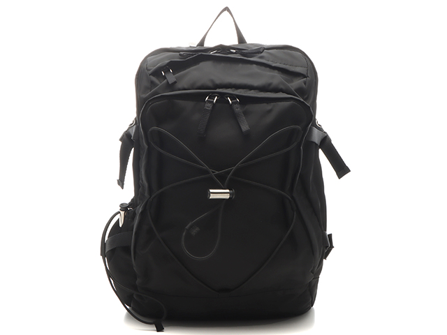 【極美品】【PRADA】 ブラック ナイロン バックパック PRADA プラダ B2811 VELA ナイロンリュック デイパック ブラック