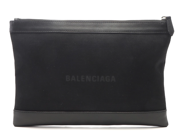 BALENCIAGA バレンシアガ クラッチバッグ ネイビークリップM