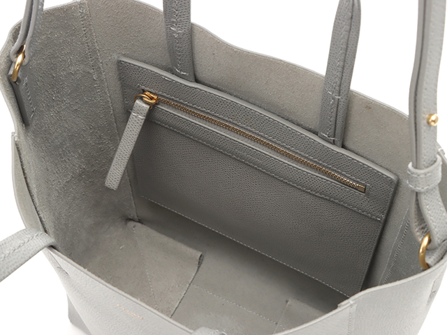 CELINE セリーヌ バーティカル カバスモール 2WAYトートバッグ グレー